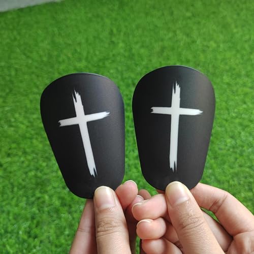 TOMIYO Mini Shin Guards Soccer,Small Extra Small Protective Equipment Pads | Small Tiny ShinGuards Kids Ages 4-6 Calf Protective Gear Fixed Straps and Socks, Light Soft EVA Reduce Impact for Player - color: Black Base Cross, size: Small