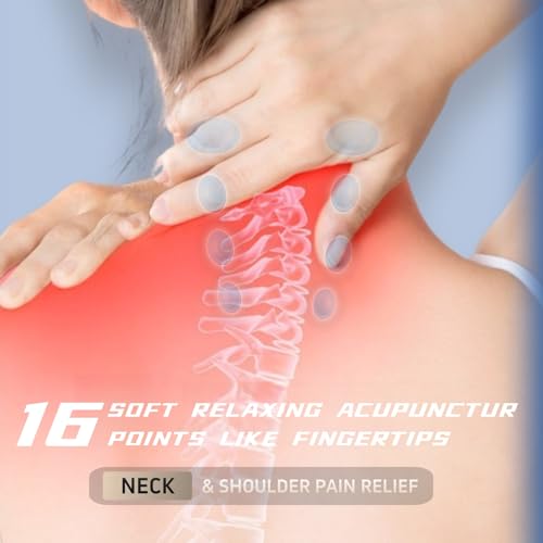 Neck Stretcher Cervical Traction Device | Neck Pain Relief, Hump Neck Cracker, Curve Restorer Corrector, Point Massage Spine Alignment - color: Blue