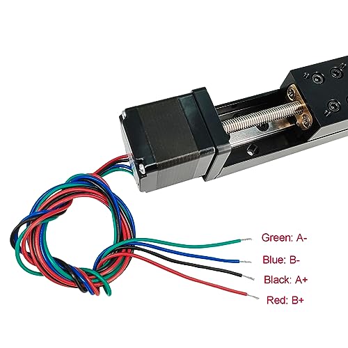 1PCS Mini Linear Rail Guide Slide Actuator T6x1 Lead Screw with NEMA11 Stepper Motor,200mm Effective Stroke Length for DIY CNC Router Parts X Y Z Linear (Size:200mm) - size: 200mm