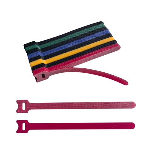 160 PCS 8 Inches Multi-Colour Reusable Cable Ties Cord Straps Multi-Purpose Wire Ties Cord Wrap Hook and Loop Organizer Cable Management,Adjustable Cord Ties for Home,Garden,Office,Data Centers - size: 8inches-160PCS