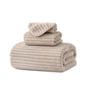3 Piece Bath Towel Set, 40"x80"Microfibers Bath Sheets,Beige | 1Bath towels 1Hand towels 1Washcloths，Extra-large size，Big and Tall users，Quick dry，Highly Absorbent，Spa Gym - color: Beige, size: 3 Piece Towel Set