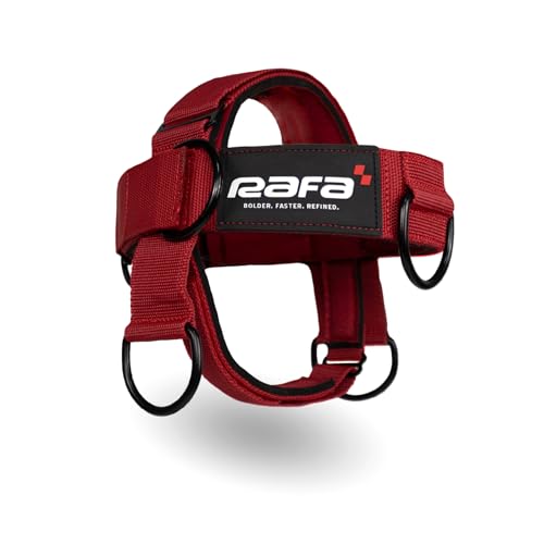 Iron Neck , Versatile Neck Exerciser, Strengthener and Trainer with Adjustable Head and Chin Strap, Portable Head Harness for Weight Lifting, Home and Gym Use - color: Red - Rafa