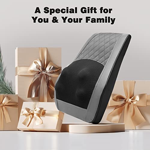 Boriwat Back Massager with Heat, 3D Kneading Massage Pillow for Back, Neck, Shoulder, Leg Pain Relief Deep Tissue, Gifts for Women Men Mom Dad(Dark Gray) - style: Dark Gray
