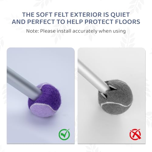 ANCKNE Walker Tennis Balls Precut Tennis Balls for Walkers 4PCS Walkers Legs Universal Precut Glide Balls, Heavy Duty Long Lasting Felt Pad Glide Coverings for Furniture Legs and Floor Protection - color: Light/Deep Purple