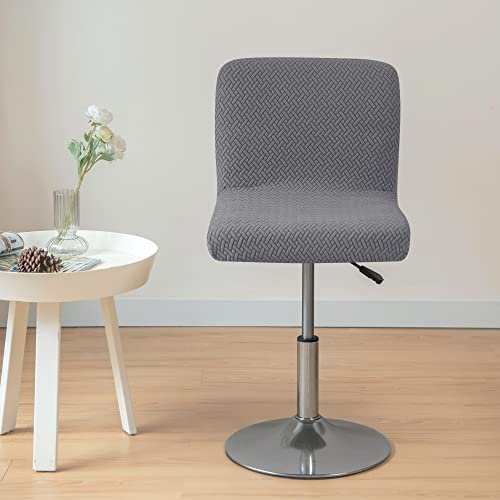 HFCNMY Bar Stool Covers with Backs,4 Pack Stretch Bar Stool Chair Covers,Jacquard Bar Stool Covers,Washable Bar Chair Covers Swivel Barstool Covers Slipcovers with Back Dark Gray - color: Dark Gray