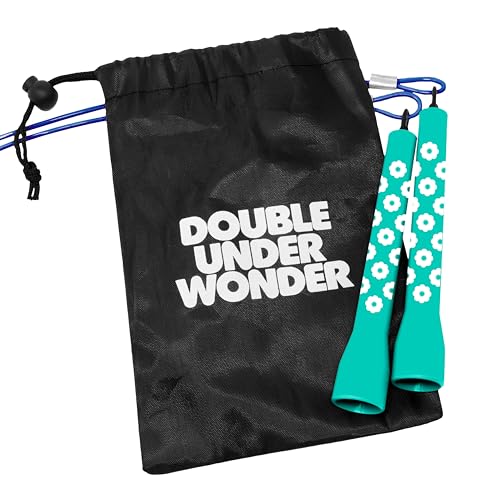 Double Under Wonder Jump Rope, Tangle-Free Speed Rope, Adjustable Speed Rope for Men, Women, Indoor Fitness Training Speed Skipping Rope, Jumping Rope, Perfect for Boxing Workout, Cardio, Endurance Training, Jump Rope for Double Unders - color: FLOWER POW
