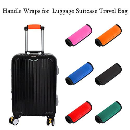 2 Pack Luggage Handle Wraps for Suitcase, Bright Color Comfort Soft Handle Covers (Orange) - color: Orange