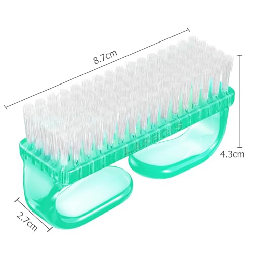 Larbois Handle Grip Nail Brush, Hand Fingernail Brush Cleaner Scrubbing Kit Pedicure for Toes and Nails Men Women (4 Pack) - color: Color-16