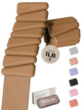 Pilates Weight | Wrist & Ankle Weights for Women | Weighted Bangles | 1LB/ 2LB Each (Set of 2) - color: Mocha, size: 1 LB