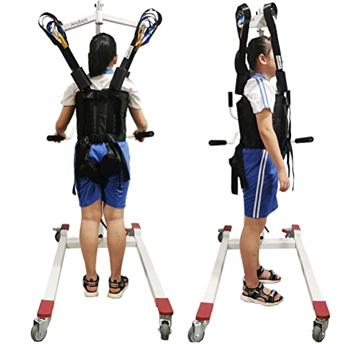 Patient Lift Sling Medical Aid Standing Transfer Belt Walking Strap Heavy Duty Carrier Fold Up Full Body Get Up Sit to Stand Assist for Elderly Senior AnyBack Black