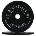 BalanceFrom Color Coded Olympic Bumper Plate Weight Plate with Steel Hub - style: 10lbs Pair, Black