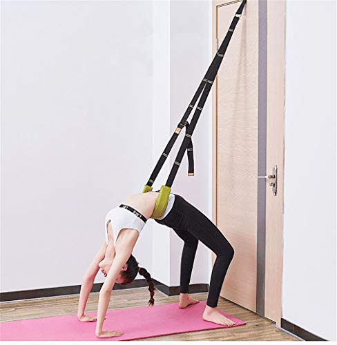 Back bend Assist Trainer - Improve Back and Waist Flexibility, Door Flexibility Stretching Strap, Home equipment for Ballet, Dance, Yoga, Gymnastics, Cheerleading, Splits - color: lake blue