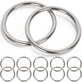 1.57 inch Metal O Rings,Stainless Steel Round Ring Buckles 5/32" Wire Diameter,metal rings for crafts,Solid Welded Loop(8, ID5/32*D1.57(40mm)) - size: ID5/32"*D1.57"(40mm)
