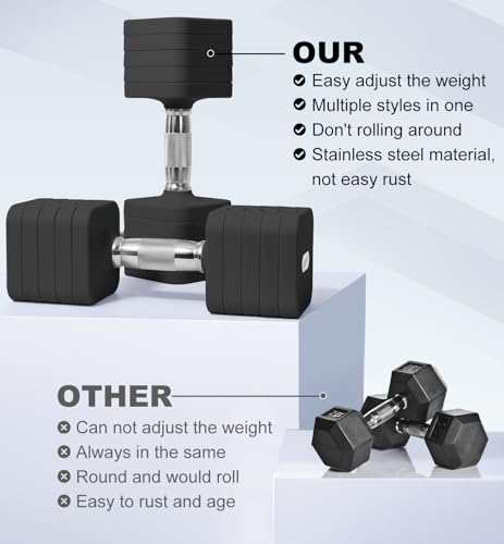 Adjustable Dumbbell Set for Women Men 7.5LB/10LB/15LB/20LB/25LB Pair | Stable Free Weight Hand Weights with Metal Handle for Home Gym Fitness Rehab Pilates Yoga Strength Training Equipments - color: Black, size: 25LB SINGLE