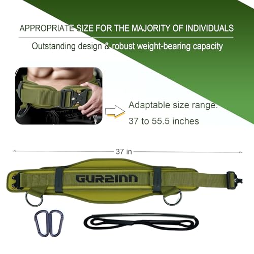 Weight Lifting Belt Gym Fitness with Quick Locking, Dip Belt with rope, Weighted Pull Up Belt for Gym Fitness Powerlifting Squat - color: Green, size: Larger