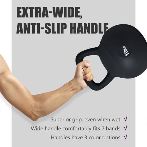 sogesfurniture Soft Kettlebells,Safe Strength Training Kettlebells,Iron Sand Filled Weights Strength Training Kettlebells,Fitness Soft Kettlebells for Women Men Children - color: 10LBS-Black&Grey