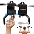 HXD-ERGO Rotating Pull-Up Handles-Ergonomic Exercise Handle for LAT Pulldown Attachments/Seated Rows/Barbell Handles -Quick Attachment to Bar for Strength Training Workout - color: Black-Fixed rotation