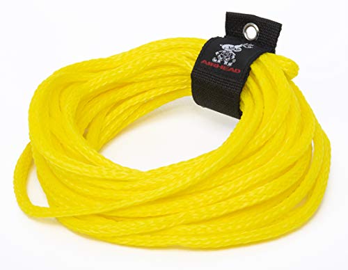 Airhead 1-6 Person Tow Rope for Towable Tubes, Heavy Duty Boat Towline for Tubing, UV Resistant 16 Strand Polypropylene with Rope Keeper, up to 6,000 lb Break Strength - size: 1 Person
