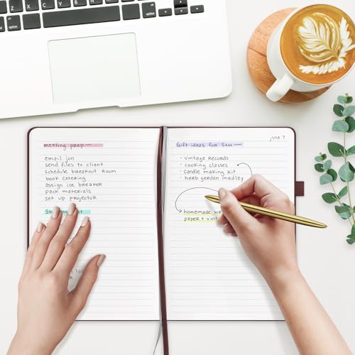 &And Per Se Lined Notebooks 3-Pack Gift Set, A5 Hardcover Journals, 160 Pages 100gsm Thick Paper, 3 Assorted Colors (Black, Green, Dark Red) - color: Black,Green&Dark Red, style: 3 Pack-Lined