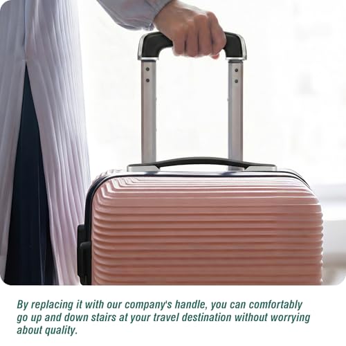 Luggage Replacement Handle, Suitcase Spare Grip, Travel Bag Repair Part | Ergonomic grip design, sturdy construction, comfortable hand feel, suitable for luggage repair and travel bag replacement - style: RB-024 Silver-White