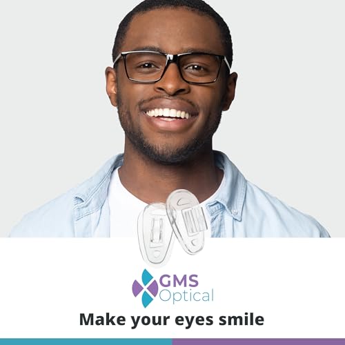GMS Optical Push in Silicone Nose Pads for Glasses | 11mm Small, 6mm Normal Width | Non Slip Nose Grips, Eyeglass Accessories for Kids & Small Frames, Provides Comfort & Stability (10 Pairs, Clear) - size: (S)11mm - 10 Pairs
