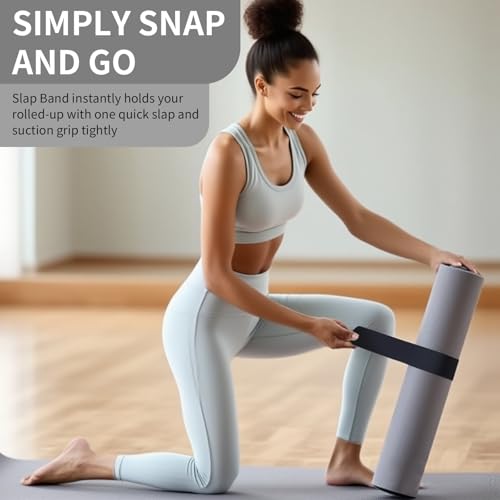 Yoga Mat Carrier Strap, Adjustable Thick Straps Sling for Carrying Large Mats, Stretching Band - color: Slap Band Black