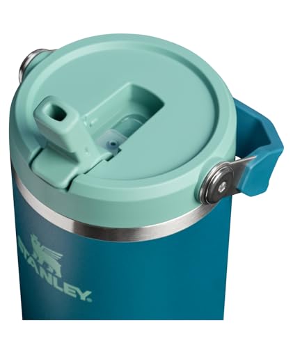 STANLEY IceFlow 2.0 Flip Straw Tumbler with Handle 30 oz | Twist On Lid and Flip Up Straw | Leak Resistant Water Bottle | Insulated Stainless Steel | BPA-Free | Coastal Teal - color: Coastal Teal, size: 30 Ounces