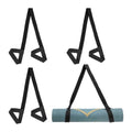PATIKIL Yoga Mat Strap, Adjustable Yoga Mat Carrier Straps Sling Cotton Anti Slip Mat Holder Stretching Band - color: Black