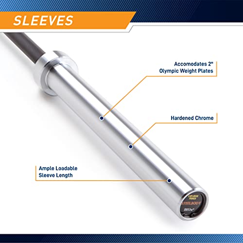 Steelbody IWF Standard 20kg and 15kg Olympic Weight Barbell Multiple Colors Available - color: 7ft 20kg Black/Chrome