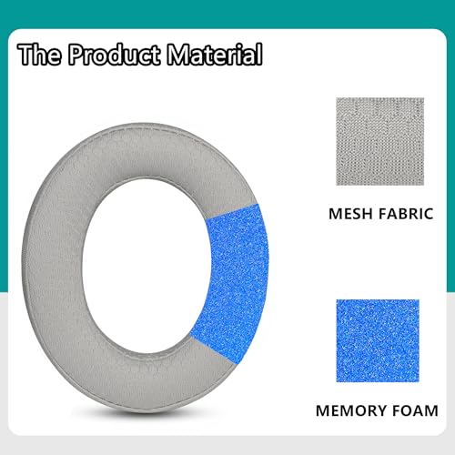 Bathys Earpads Replacement Compatible with Focal Bathys High Fidelity Bluetooth Noise Cancelling Headset Earpads Ear Cushions Mesh Fabric Memory Foam Gray