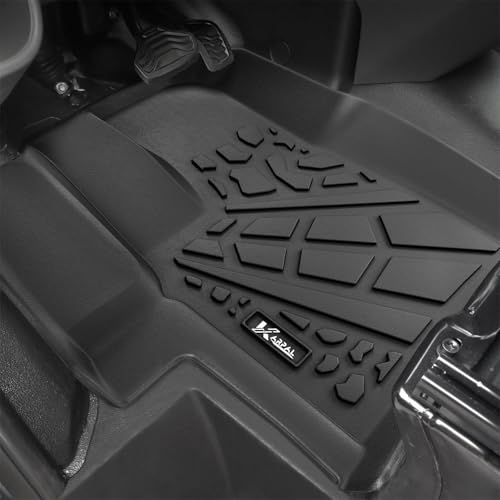 KARPAL Floor Mats for 2020-2026 Ford Transit/E-Transit with Vinyl Flooring (No Transit Connect), Custom Fit TPE All Weather Ford Transit Accessories Front Floor Liner - style: 2020-2026 | For Ford Transit | Front Row