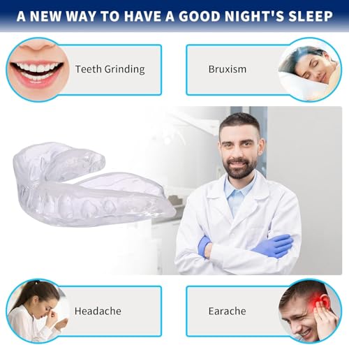 Mouth Guard for Sleeping 8 pcs, Night Guards for Teeth Grinding, Mouthguards for Clenching of Teeth, Dental Bite Guards for Teeth Grinding, Reusable Teeth Grinding Mouth Guard Two Size