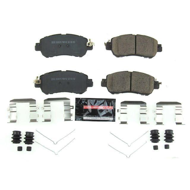 PowerStop Front Brake Pads for Nissan Kicks 2018-24 | Nissan Versa 2020-25 - Z23 Carbon-Fiber Ceramic Brake Pads with Installation Hardware, Z23-2038