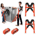 Ytonet Moving Straps, Lifting Straps for Move Furniture, 2-Person Shoulder Lifting and Moving System with Back Support for Appliances, Mattresses, Heavy Objects up to 800lbs, 120" Round Sling, Orange - size: With Back Support-Standard