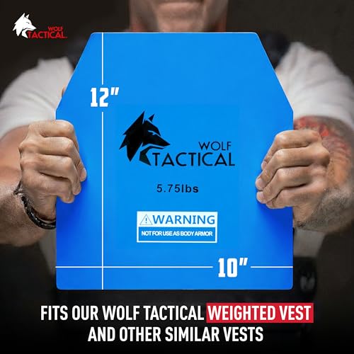 WOLF TACTICAL Weight Vest Plates - 5.75/8.75/14.5/19.75LB Pairs - WODs, Strength Training, Running, Heavy Workouts - color: 5.75LB Plates