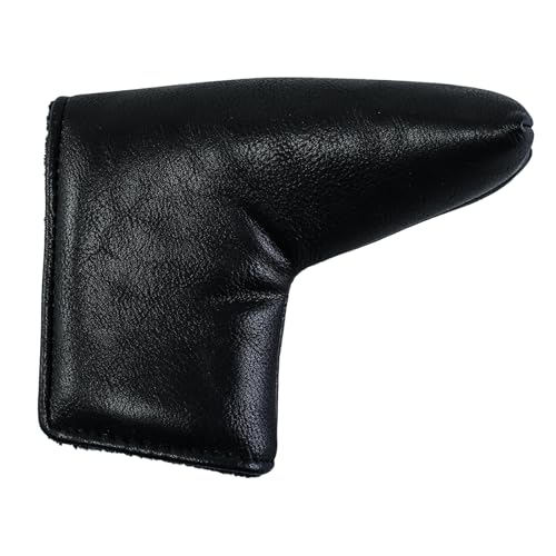Golf Club Covers – Blackout Leather Driver Headcover, Fairway Wood, 3 Wood, Hybrid, Fits Mallet Blade Putter Head Covers Alignment Stick Cover - size: BLADE