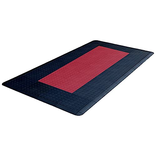 Speedway Garage Floor Mat Kit for Motorcycle, Small, Black/Red - color: Black/Red, size: Garage Kit - Motorcycle