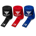 TWISTER FIGHT WEAR Boxing Hand Wraps 180" (4.5 Meter) – Premium Cotton-Polyester Blend with Thumb Loop and Hook & Loop Closure for Boxing, MMA, Muay Thai & Kickboxing - color: Black (1 Pair)