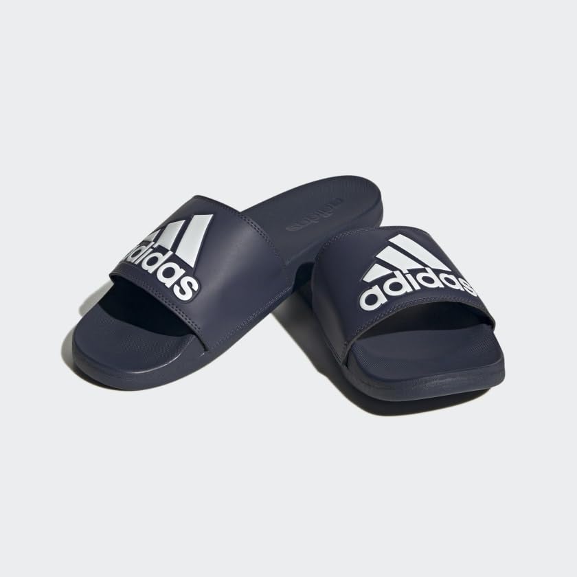 adidas Women's Adilette Comfort Slides - color: Shadow Navy/White/Shadow Navy, size: 17 Women/16 Men