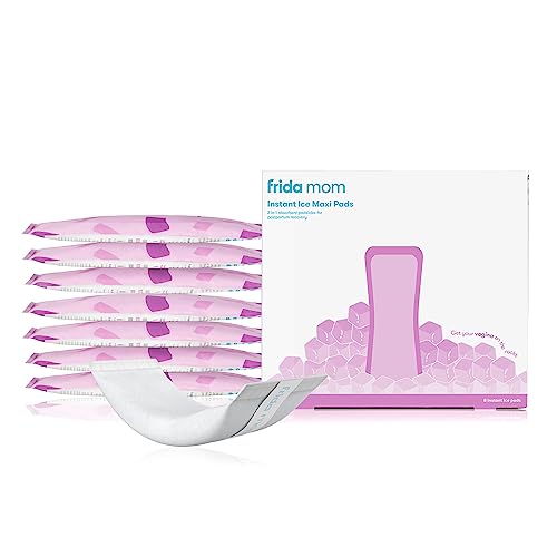 Frida Mom 2-in-1 Postpartum Pads, Absorbent Perineal Ice Maxi Pads, Instant Cold Therapy Packs and Maternity Pad in One - size: 8ct
