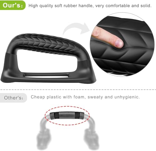 SELEWARE Push Up Bars Pushup Stands Handstand Bars, Soft Rubber Handle Provide Comfy Grip, Fit for Calisthenics, Fitness, Floor strength training, Stable and Sturdy Construction Support 500 lbs - color: B: Black
