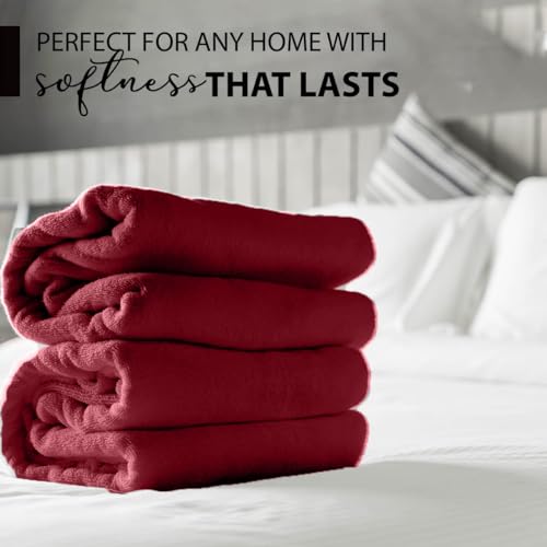 KAHAF COLLECTION 100% Cotton Bath Towels, 24x48 Pack of 6 Towels, Quick Dry, Highly Absorbent, Soft Feel Towel, Gym, Spa, Bathroom, Shower, Pool, Luxury Soft Towels (Burgundy, 24x48-6 Pack) - color: Burgundy, size: 24x48 - 6 Pack