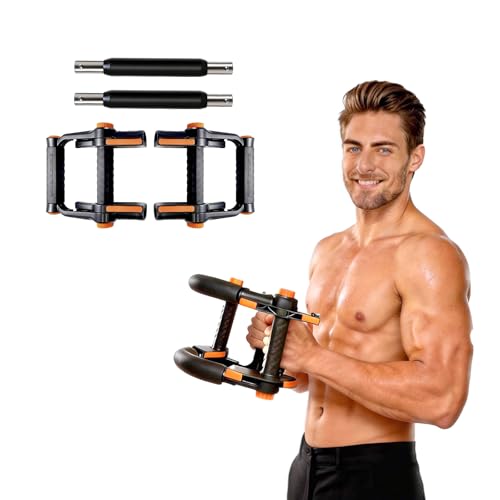 Twister Arm Trainer with Push-Up Grips, Adjustable Resistance (20-90LB), Unisex Chest Workout Equipment, Spring Resistance Exerciser for Muscle Building & Shaping - size: 20-60lbs