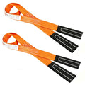 XSTRAP STANDARD 4PK 1"x6.5ft Lifting Sling Straps 2000 lb Vertical Capacity | 1600 lbs Choker / 4000 lbs Basket Capacity, 5:1 Safety Factor Polyester Web Slings for Rigging, Hoist, Tree Stump Removal - style: 2PK 1''x6.5ft