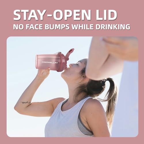 2 Pack Shaker Bottles for Protein Mixes, 17 oz Small Protein Shaker Bottle with Handle, Gym Shaker Cups with Blending Ball for Pre Workout, BPA-Free & Dishwasher Safe (Blue, Pink) - color: Pink,Blue