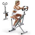 DUMOS Squat Machine, 330 LBS Capacity Heavy Duty Full Body Exercise Rower for Women with Adjustable Resistance, Foldable Glute Workout Equipment Exercise Machine for Home - color: Classic Silvery