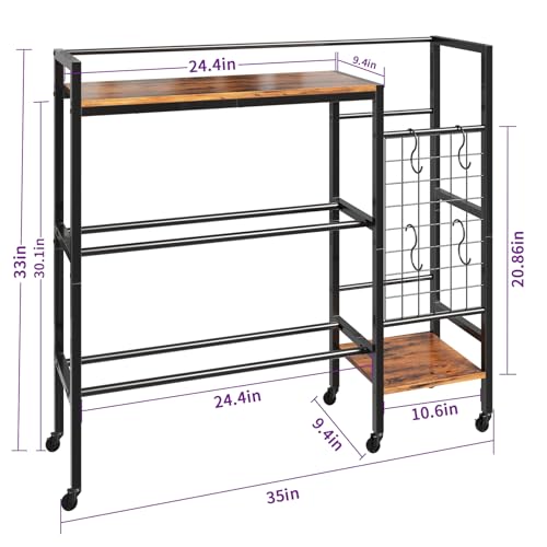 HavenlyYouth Dumbbell Rack, Home Gym Weight Rack Storage, Adjustable Dumbbell Stand Organizer with Wheels, Holds Dumbbells, Kettlebells, Yoga Mats - size: 35"