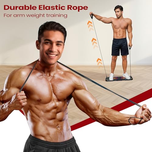 Push Up Board, with Counter & Timer, 41-in-1 Portable Push Up Bar | 41-in-1 Push Up Board, Automatic Counter & Timer, Foam Handles, Portable Home Workout Equipment for Upper Body Training