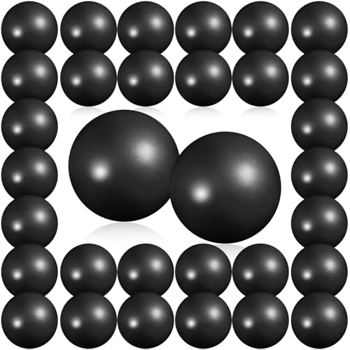 40 Pcs Small Exercise Pilates Ball Bulk 9 Inch Mini Yoga Balls Anti Burst and Slip for Stability Fitness Physical Therapy Stretching & Core Workout at Home Gym Office Class - color: Solid Black