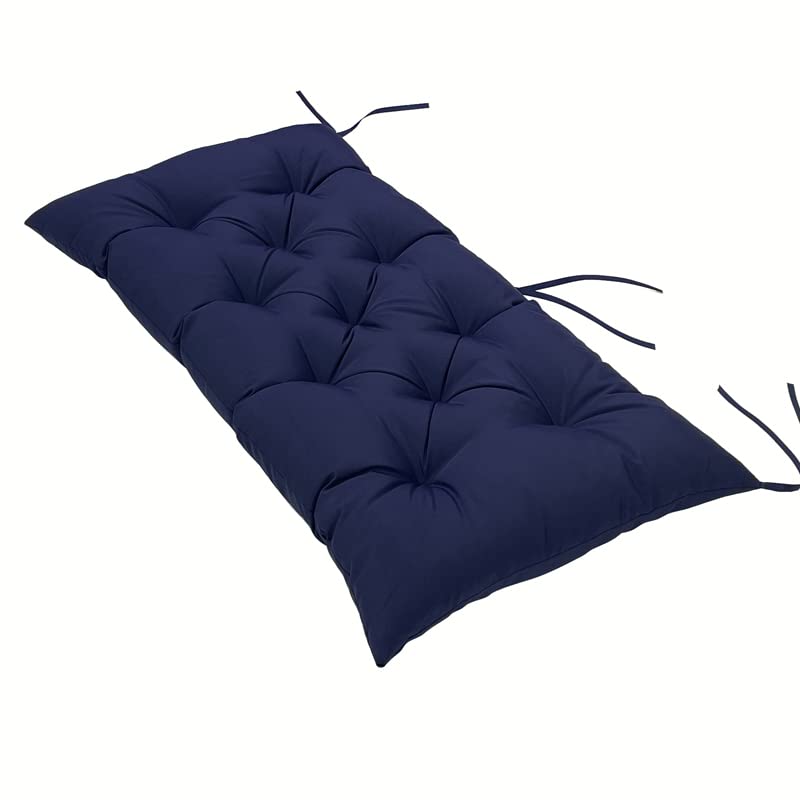 SeaHome Indoor/Outdoor Bench Cushion,Waterproof Swing Seat Cushion,Outdoor Chair Cuhion,for Lounger Garden Furniture Patio Loveseat Bench (39.4" x 19.7", Navy) - color: Navy, size: 39.4" x 19.7"